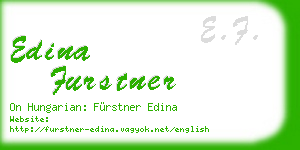 edina furstner business card